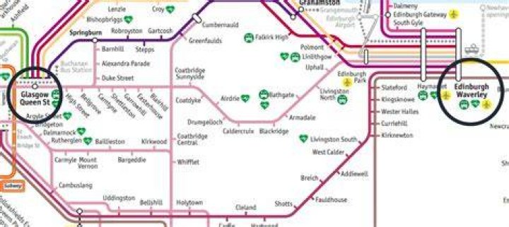 Are trains running from Glasgow Queen Street to Edinburgh?