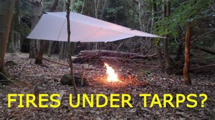 Can I have a fire under a tarp?