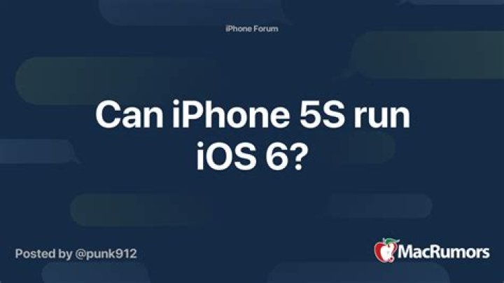 Can iPhone 5S run latest iOS?