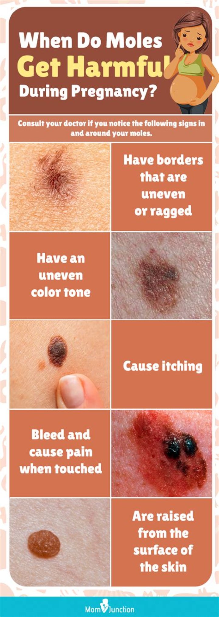 Can pregnancy cause red moles?