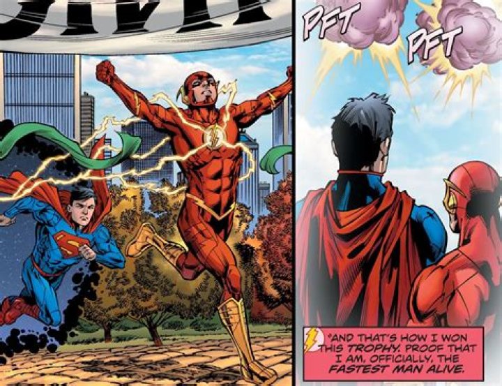 Did the Flash beat Superman in a race?