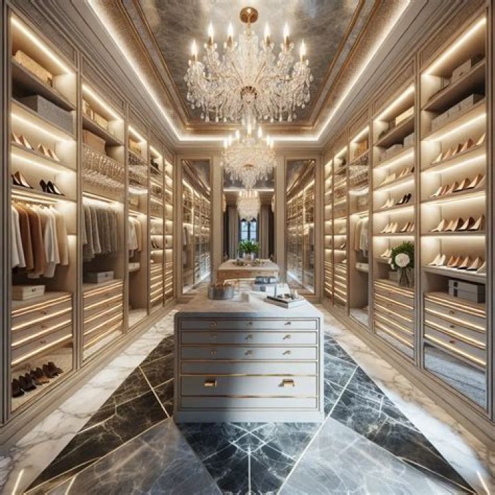 How big is a luxury walk-in closet?