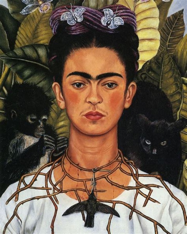 How big is Self Portrait with Thorn Necklace and Hummingbird?