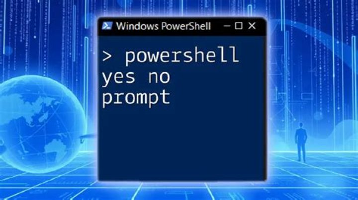 How do I auto select Yes in PowerShell?