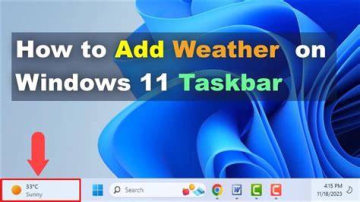 How do I display the weather on my desktop?