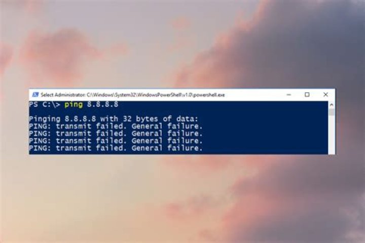 How do I fix ping transmit failed general failure?