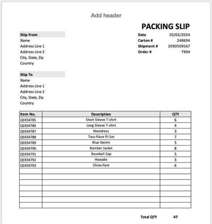 How do I get a Seagate packing slip?