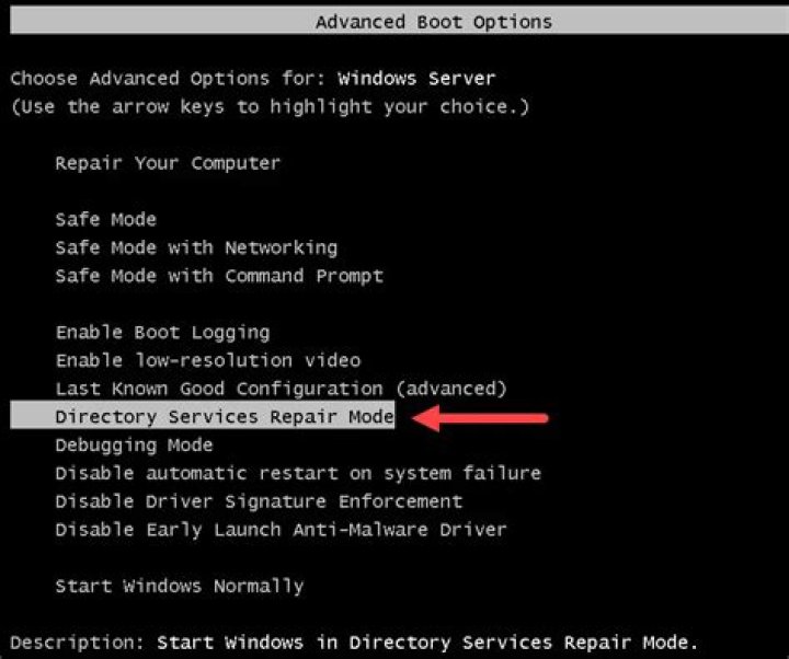 How do I get to Directory Services Restore Mode?