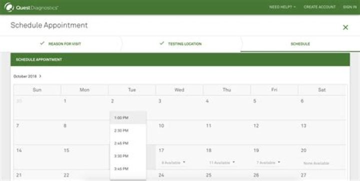 How do I schedule an appointment at Quest Diagnostics?