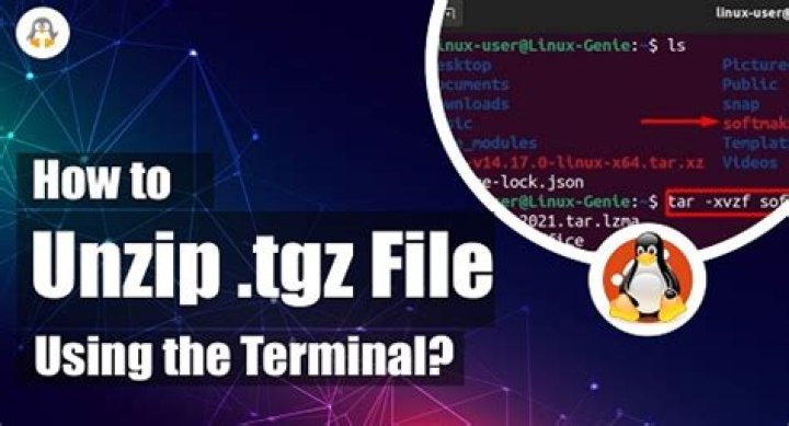 How do I unzip a TGZ file in Terminal?