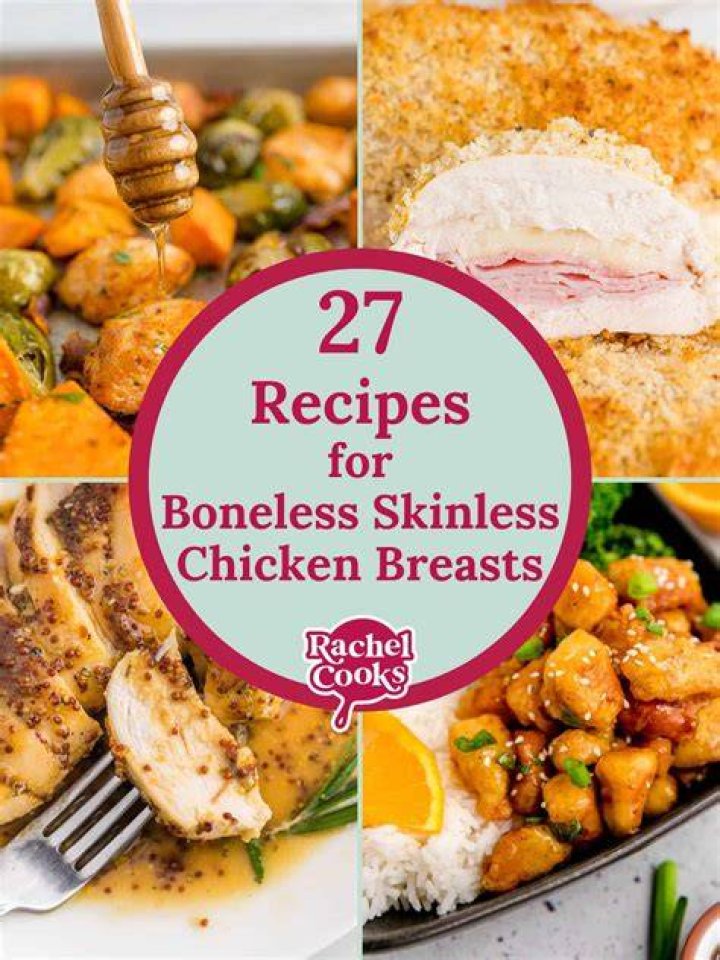 How do you cook boneless skinless chicken breasts in the oven?