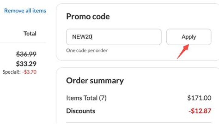 How do you enter a promo code on lids?
