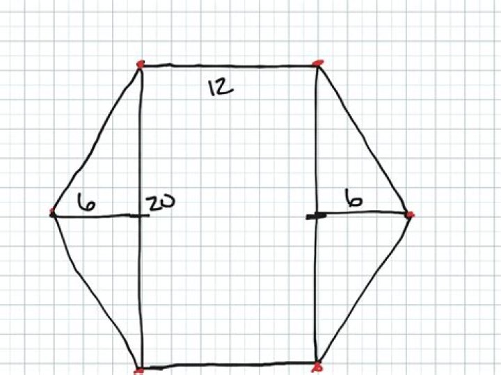 How do you make a hexagon on a grid paper?