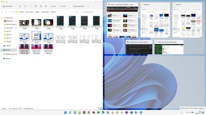 How do you snap multiple windows?