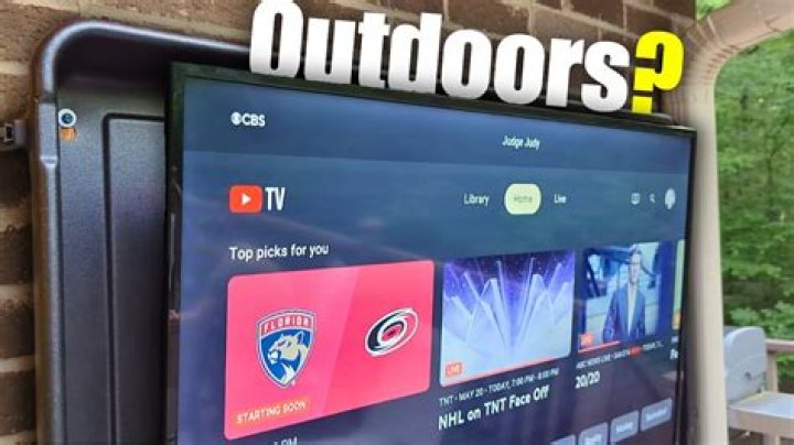 How do you weatherproof a TV outside?