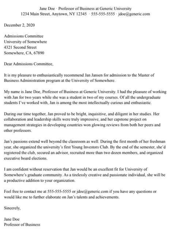 How do you write a good letter of recommendation for a teacher?
