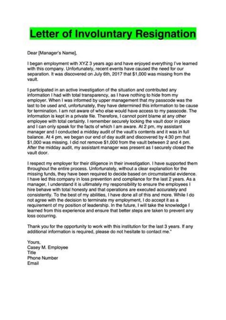 How do you write a harsh letter of resignation?