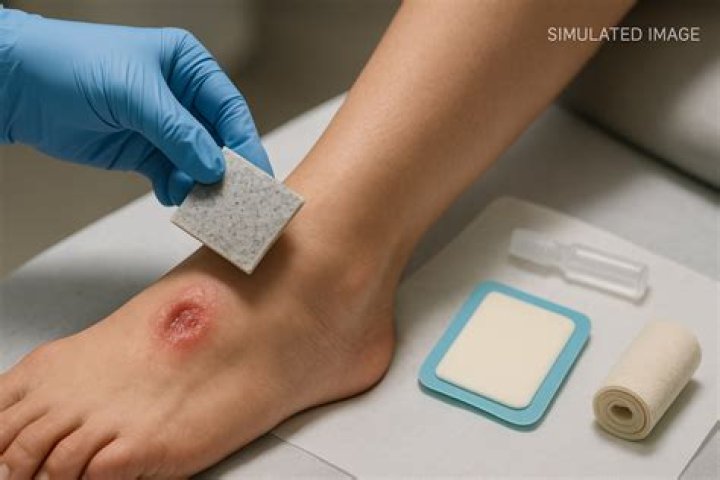 How long can calcium alginate stay on a wound?