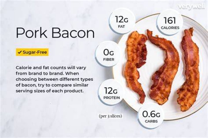 How many calories are in a slice of bacon?