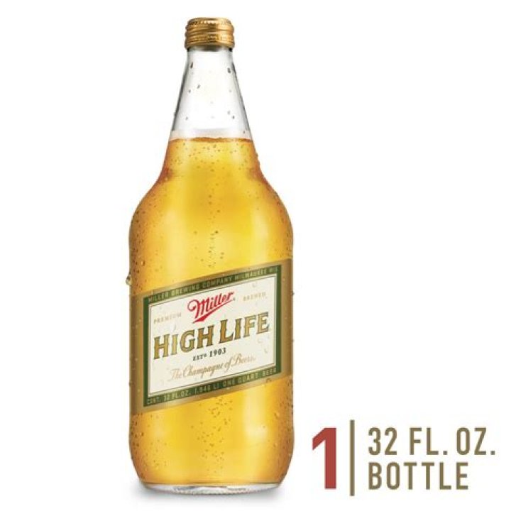 How much alcohol is in a 32 oz Miller High Life?