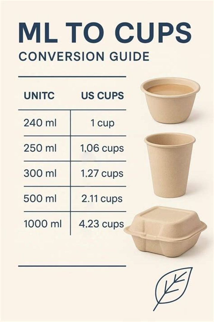 How much cups is 575 ml?