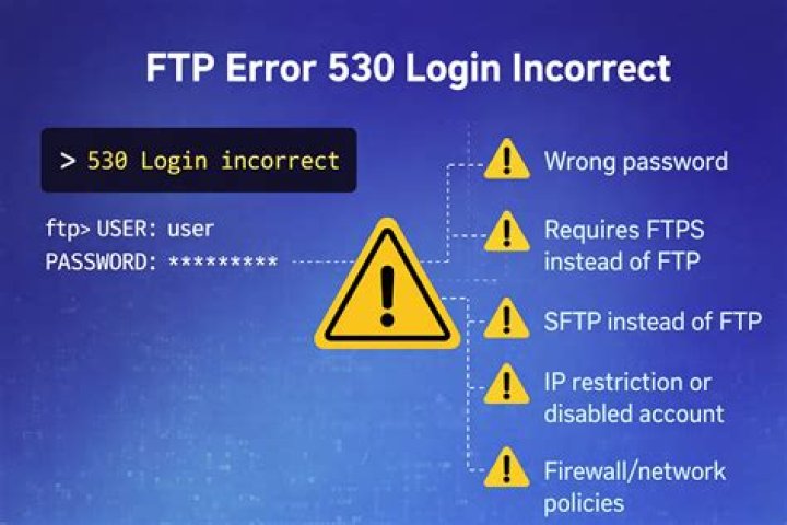 How to resolve ftp error 530?