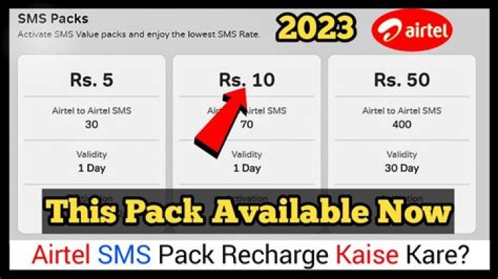 Is SMS pack available in Airtel?