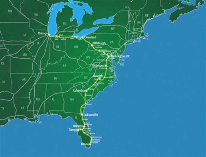 Is there a train from Maine to Florida?
