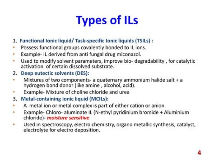 What are task specific ionic liquids?