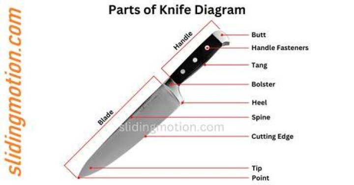 What are the 7 parts of a knife?