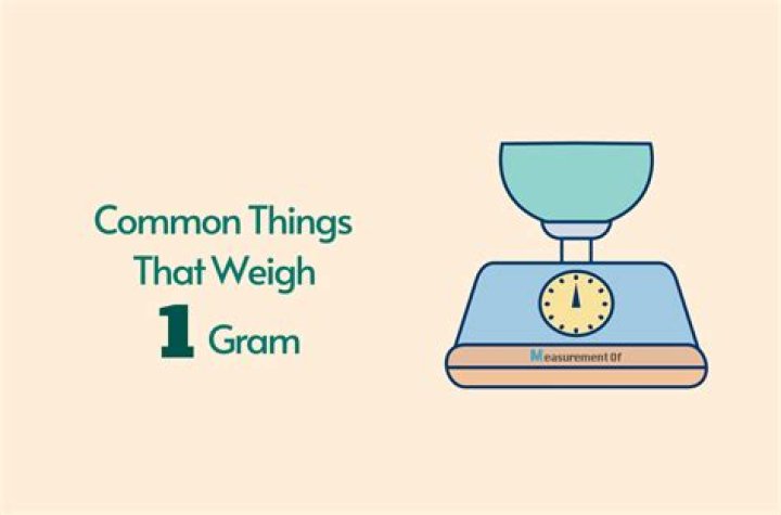 What are things that weigh 1 gram?