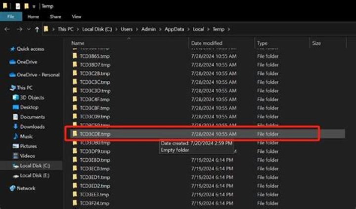 What are tmp files in shared drive?