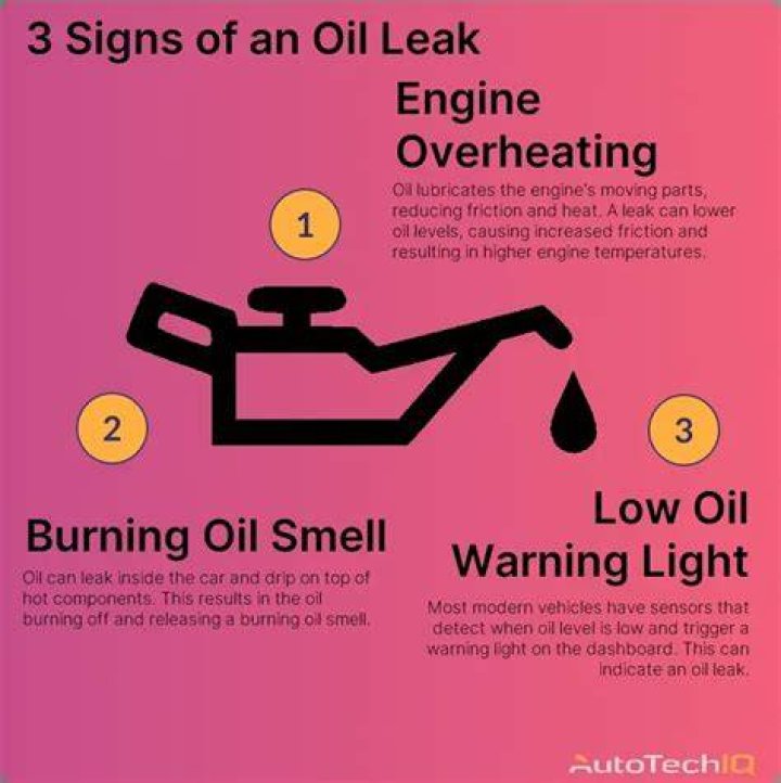 What causes oil leak in diesel engine?