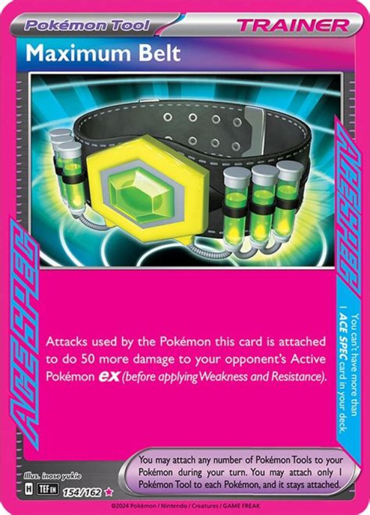What does a power belt do in Pokemon sword?