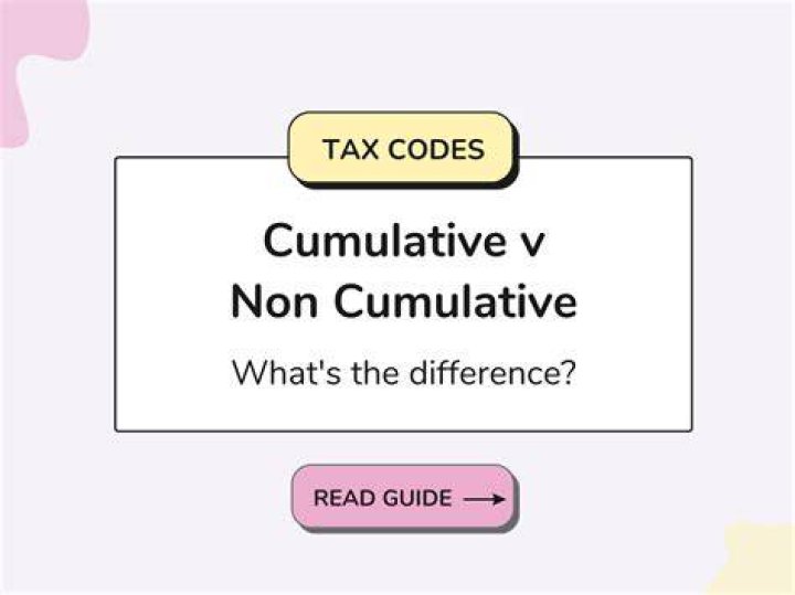 What does non-cumulative tax mean?