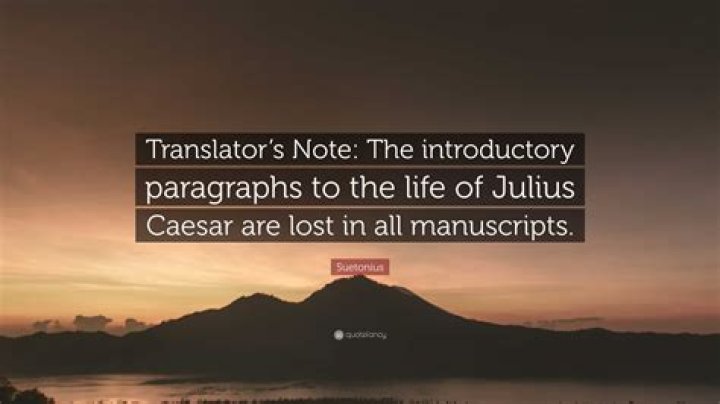 What does Suetonius say about Caesar?
