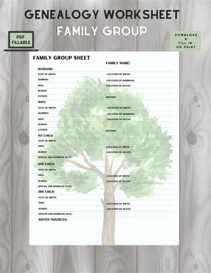 What is family group sheet on ancestry?