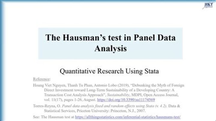 What is Hausman test in panel data?