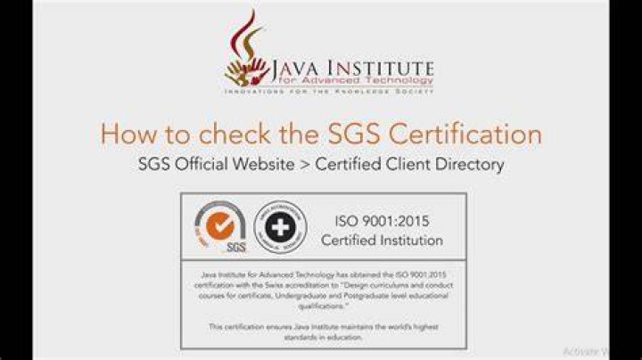 What is SGS verification?