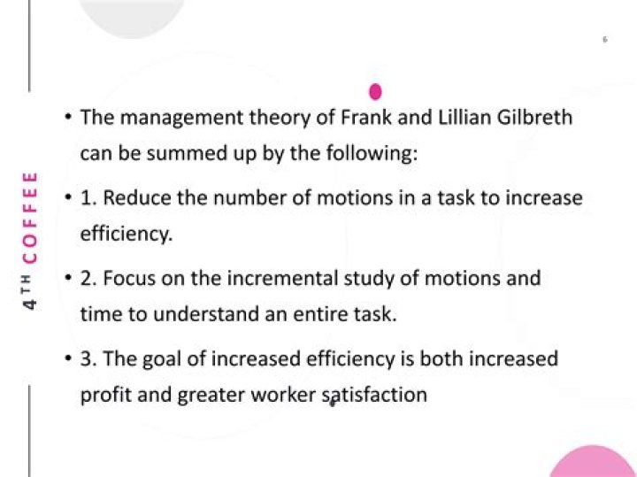 What is the management theory of Frank and Lillian Gilbreth?