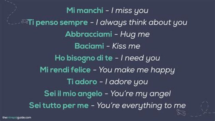 What is the most romantic thing to say in Italian?