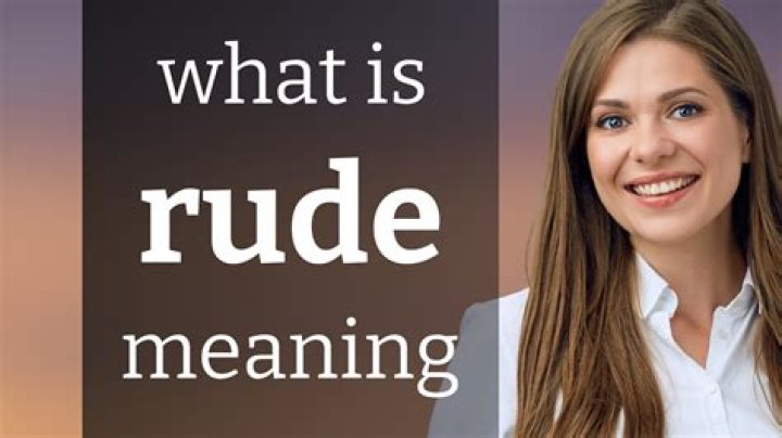 What is the real definition of rude?