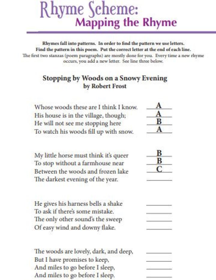 What is the rhyme scheme of the poem trees?