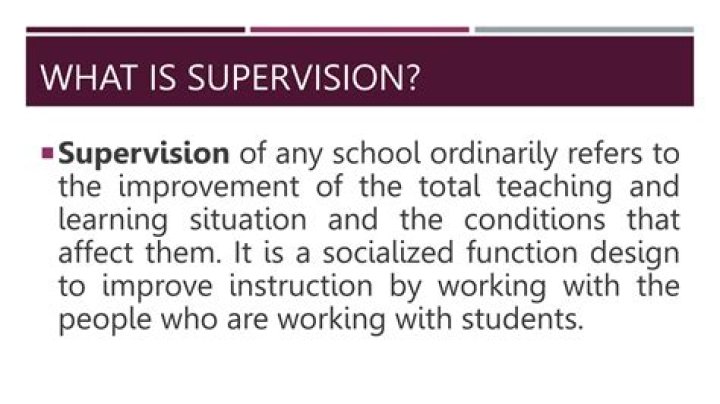 What is traditional supervision?