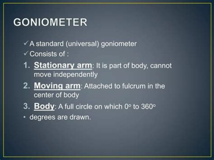 What is universal goniometer?