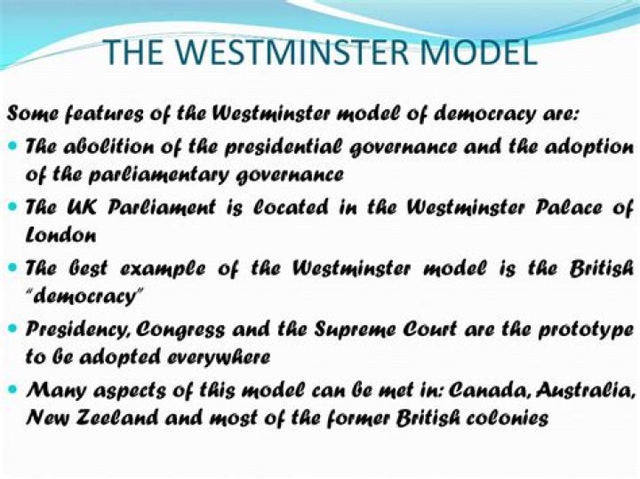 What is Westminster model of government?