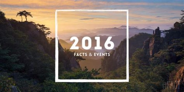What scientific events happened in 2016?
