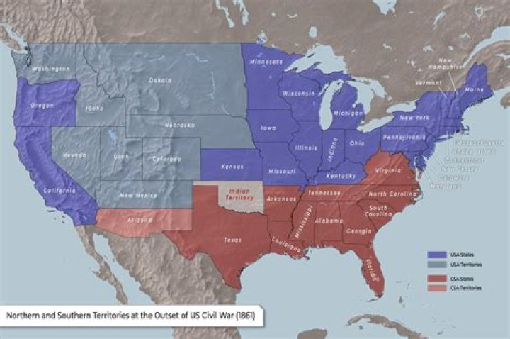 What were the Confederate states in 1861?