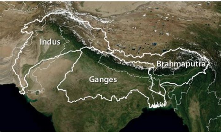 Where are the Indus Ganges and Brahmaputra rivers located?