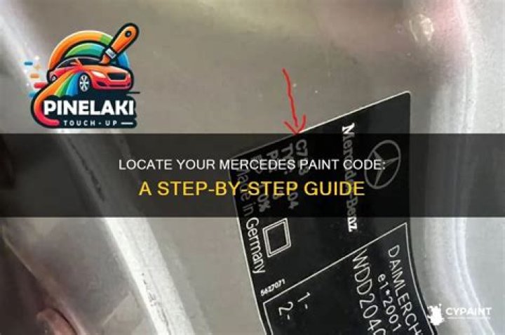 Where is the paint code on a 2015 Mercedes?